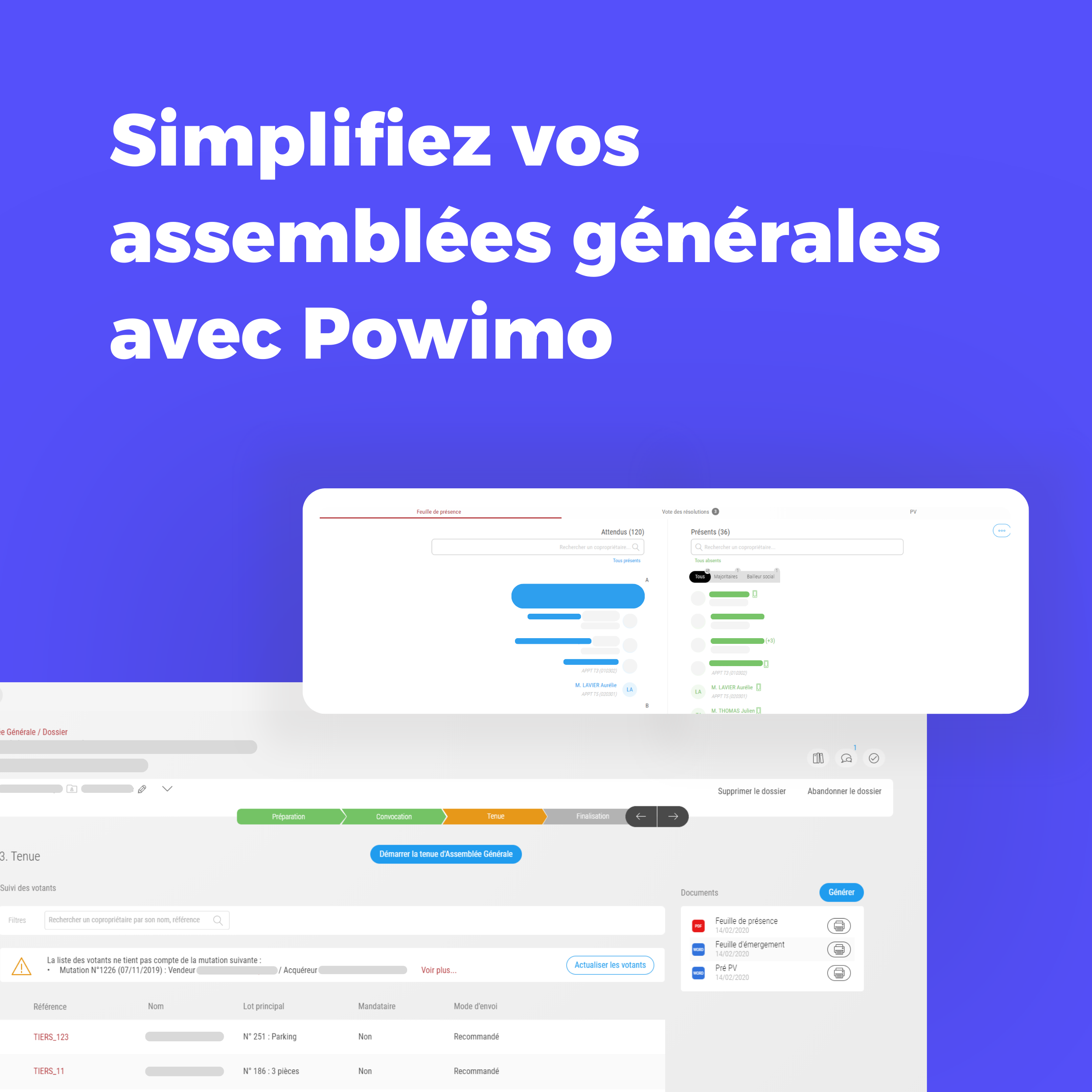 Gestion des assemblées générales de copropriété avec Powimo