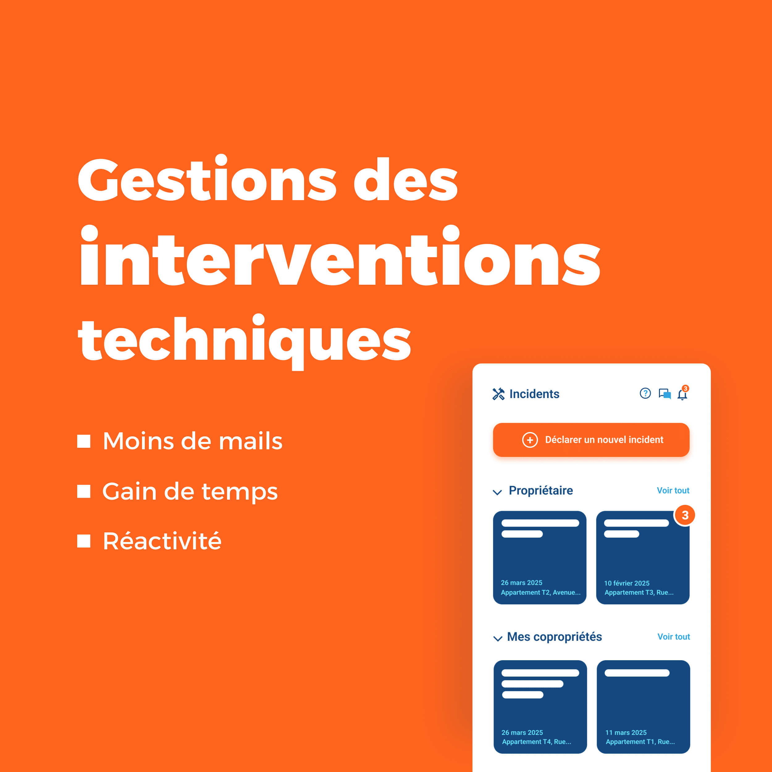 infographie sur le module de gestion des interventions de l'application de gestion locative Powimo